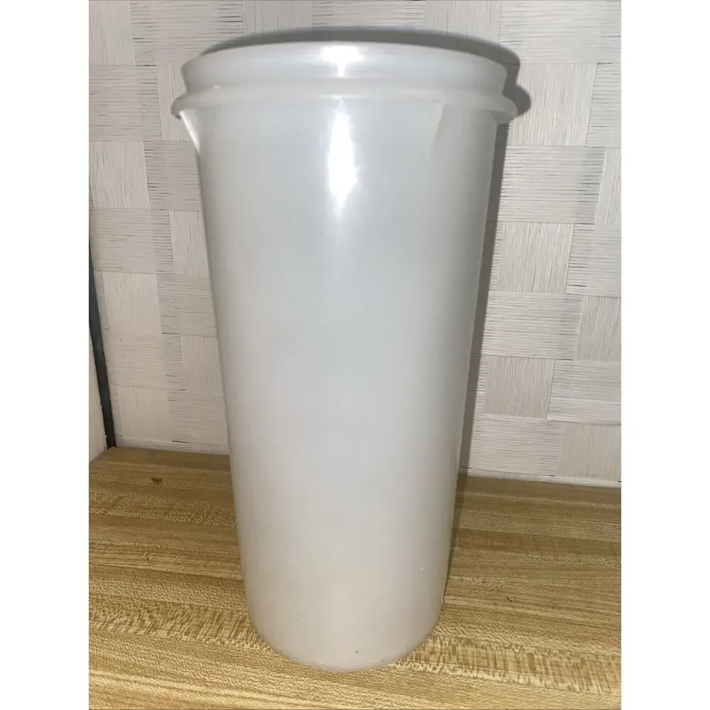 Set (3) Vintage Tupperware Clear Canisters Storage Container No lids Clear
